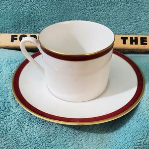 Arzberg Grand Prix Rouge Flat Cup & Saucer Set